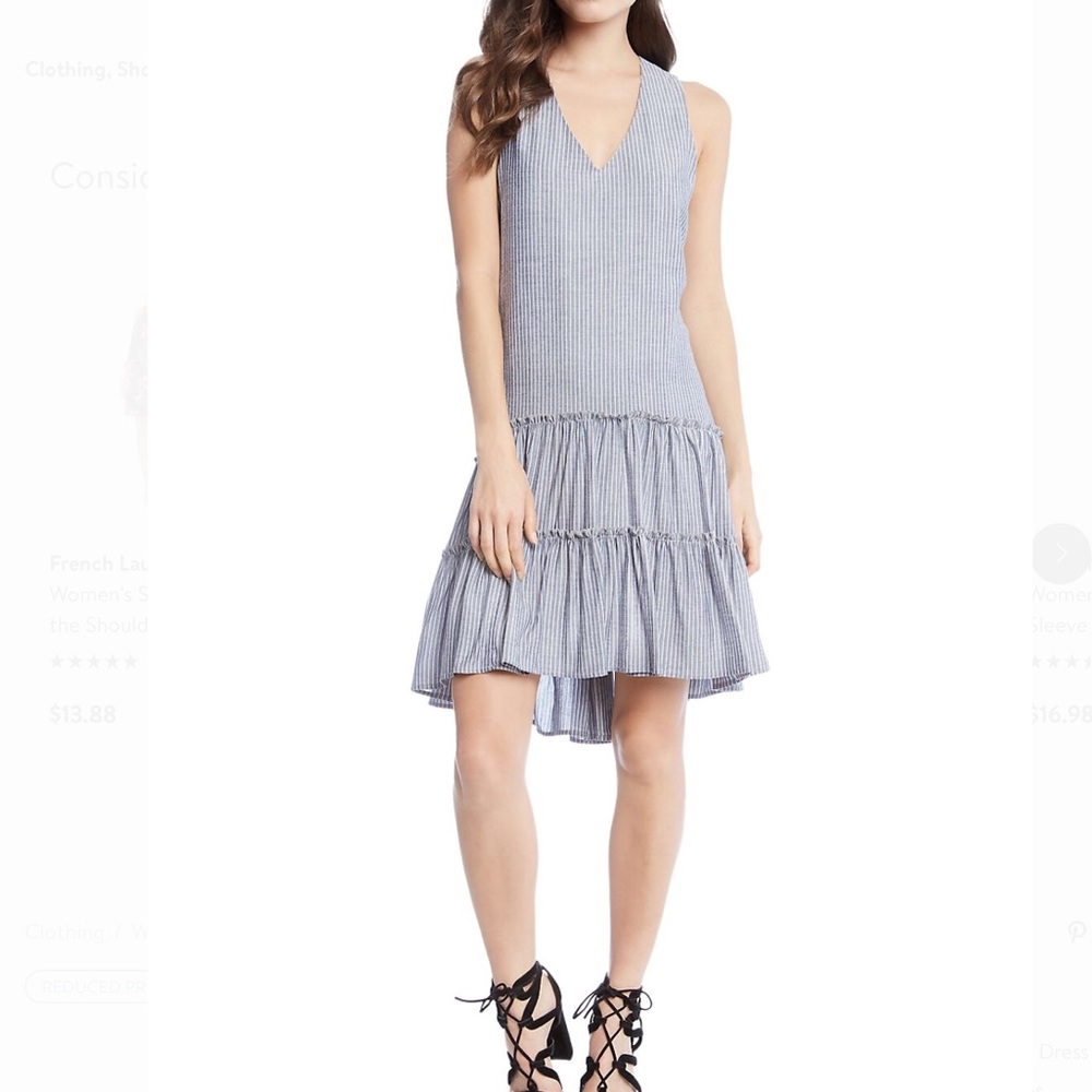 NWT Karen Kane ruffle hem dress
